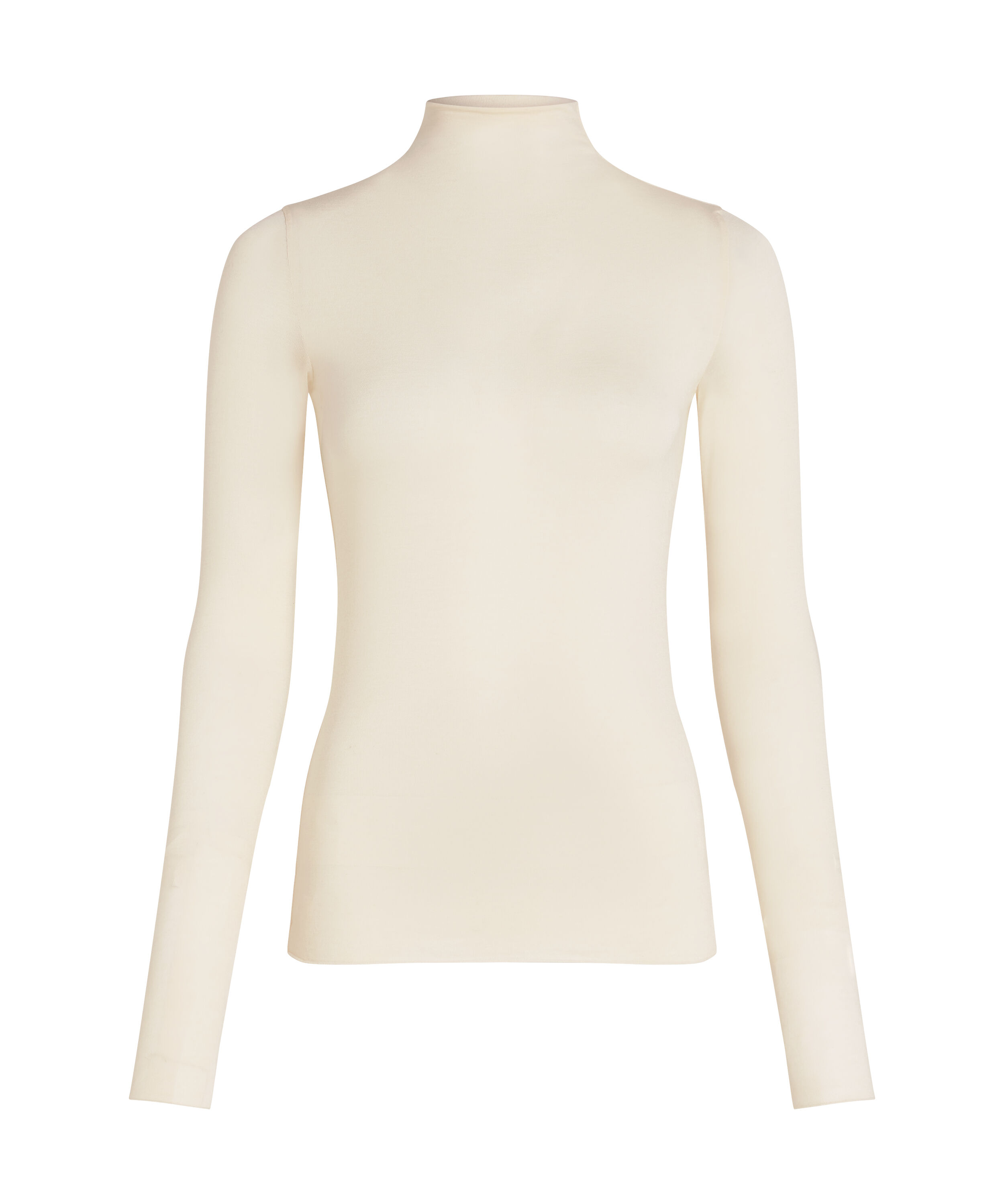 super soft Turtleneck shirt met Cashmere, Wit