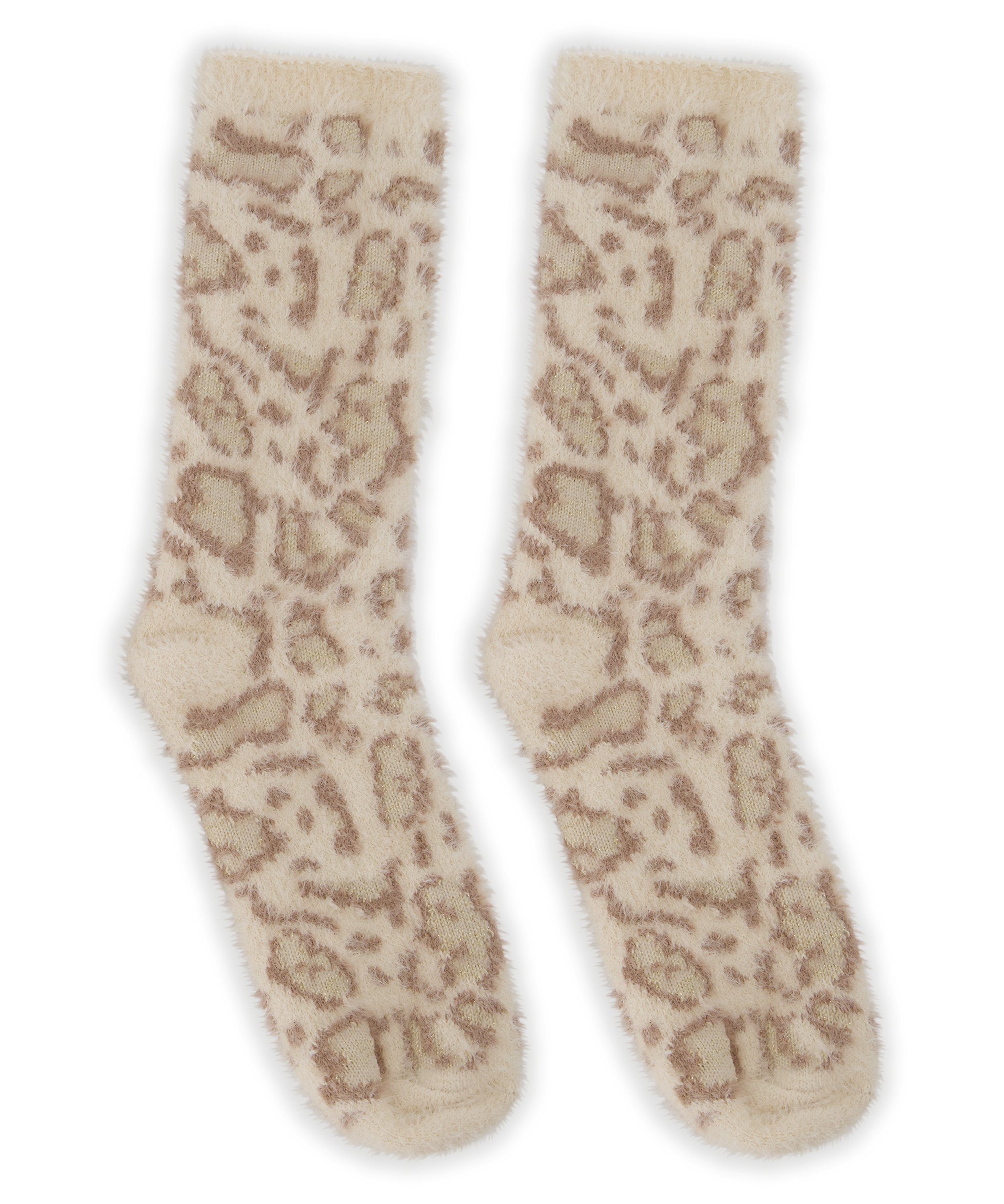 Chaussettes Duveteuses, Beige, main