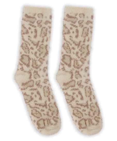 Chaussettes Duveteuses, Beige