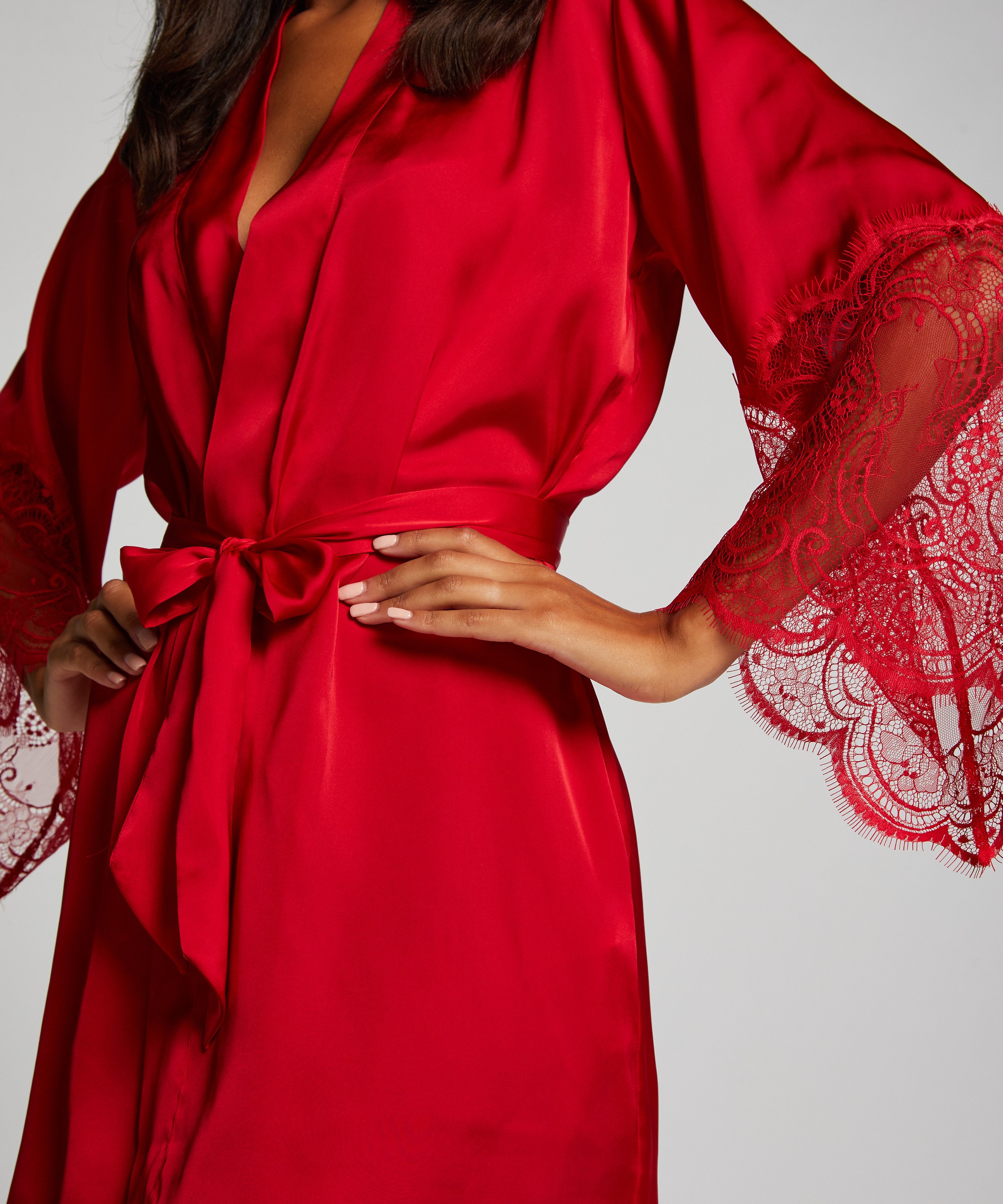 Kimono Satin, Rood, main