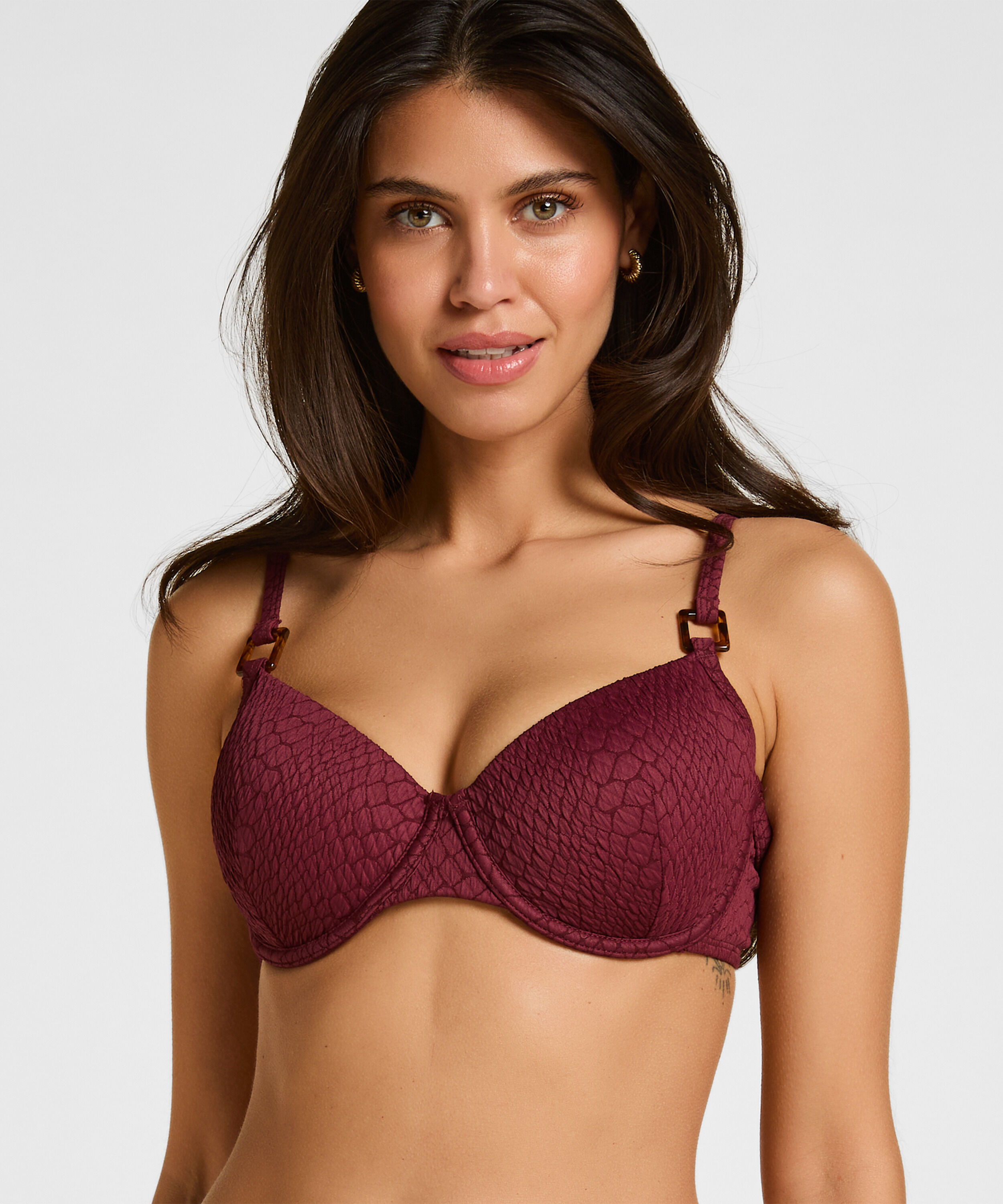 Haut de Bikini Rembourré à Armatures Aruba, Pourpre