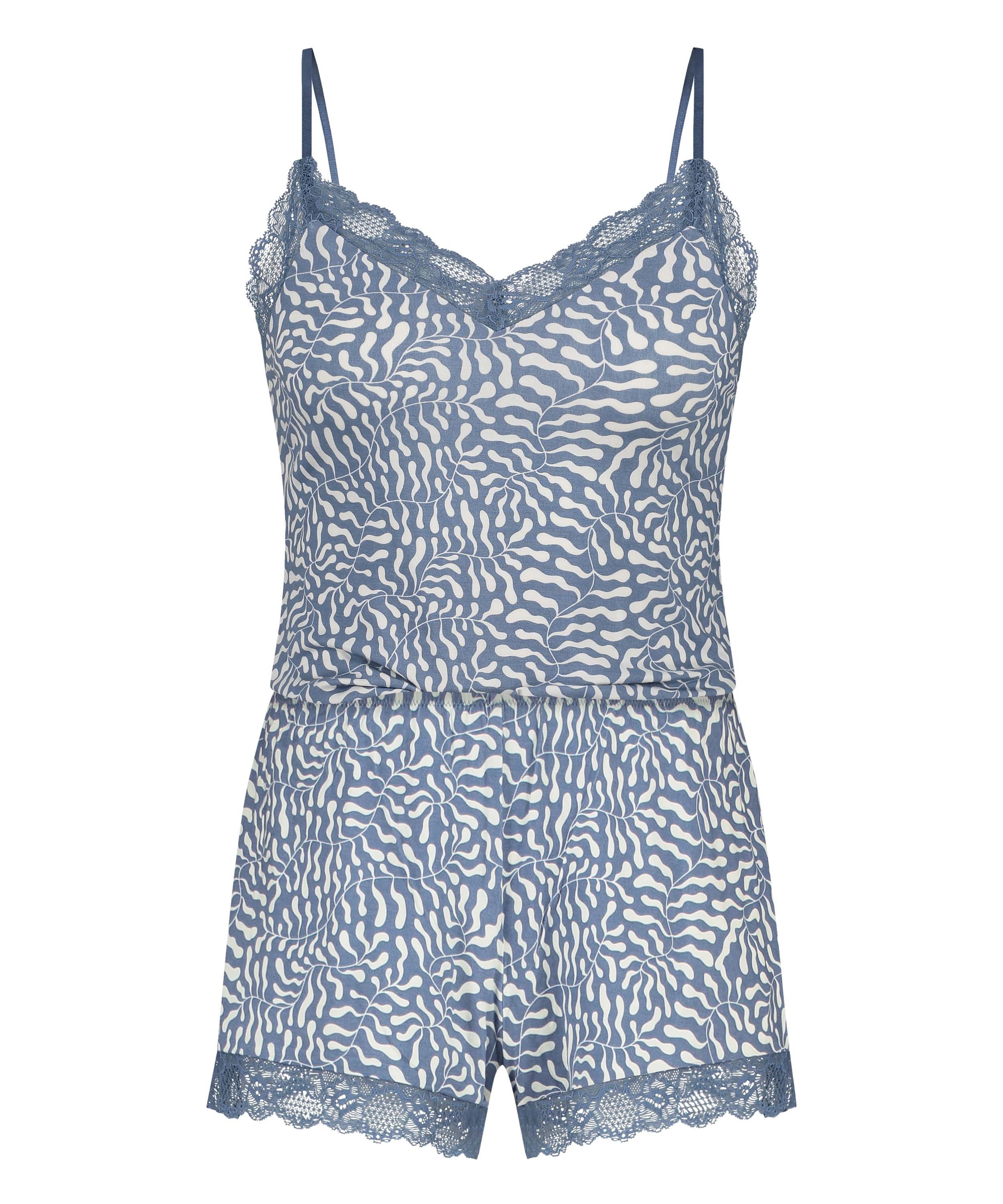 Korte pyjamaset Cami, Blauw, main