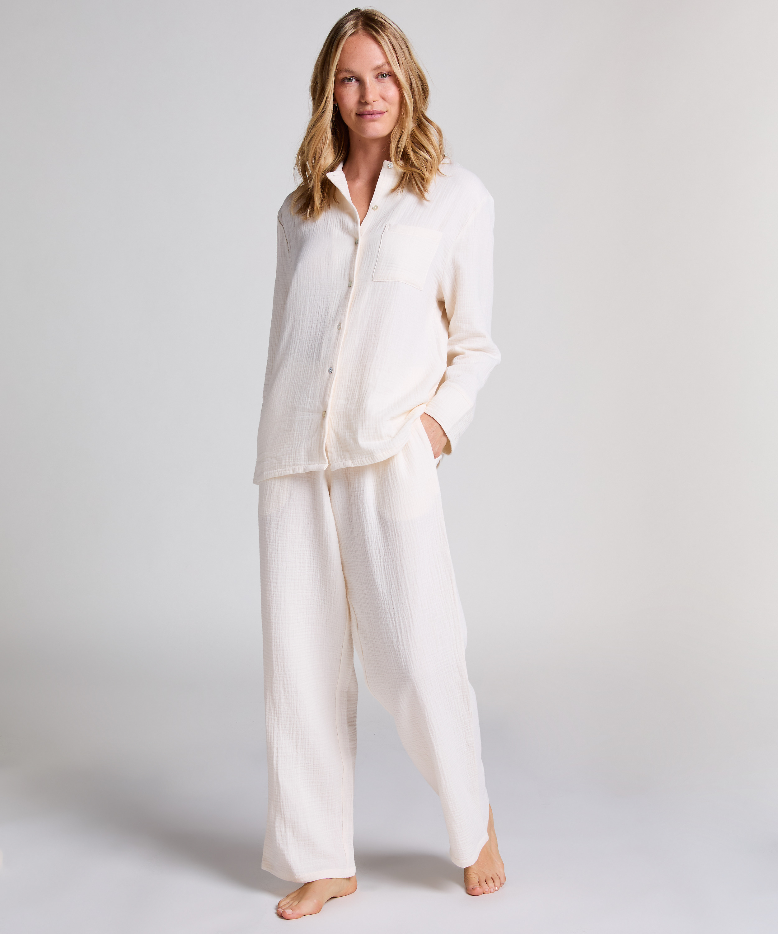 Veste en mousseline, Blanc, main