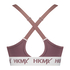 HKMX sport bh The Crop Logo Level 1, Paars