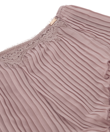 Ensemble Cami Mousseline Pliss&eacute;, Pourpre
