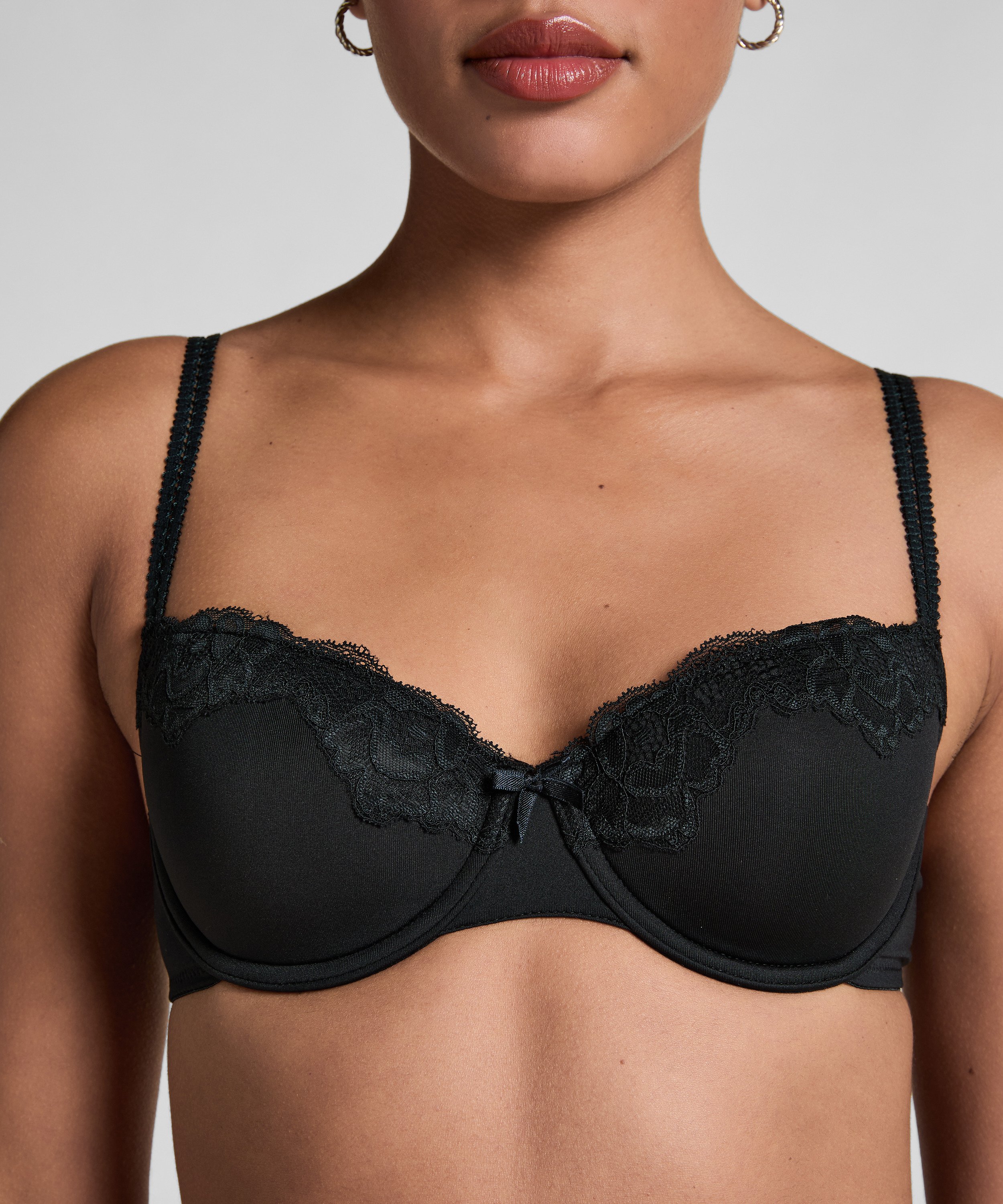 Soutien-gorge à armatures préformé Secret Lace, Noir, main
