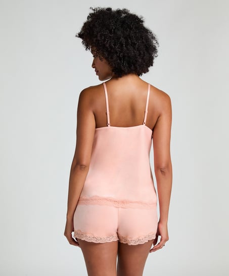 Short Velours Kant, Roze