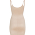 Robe sculptante en dentelle scuba, Beige