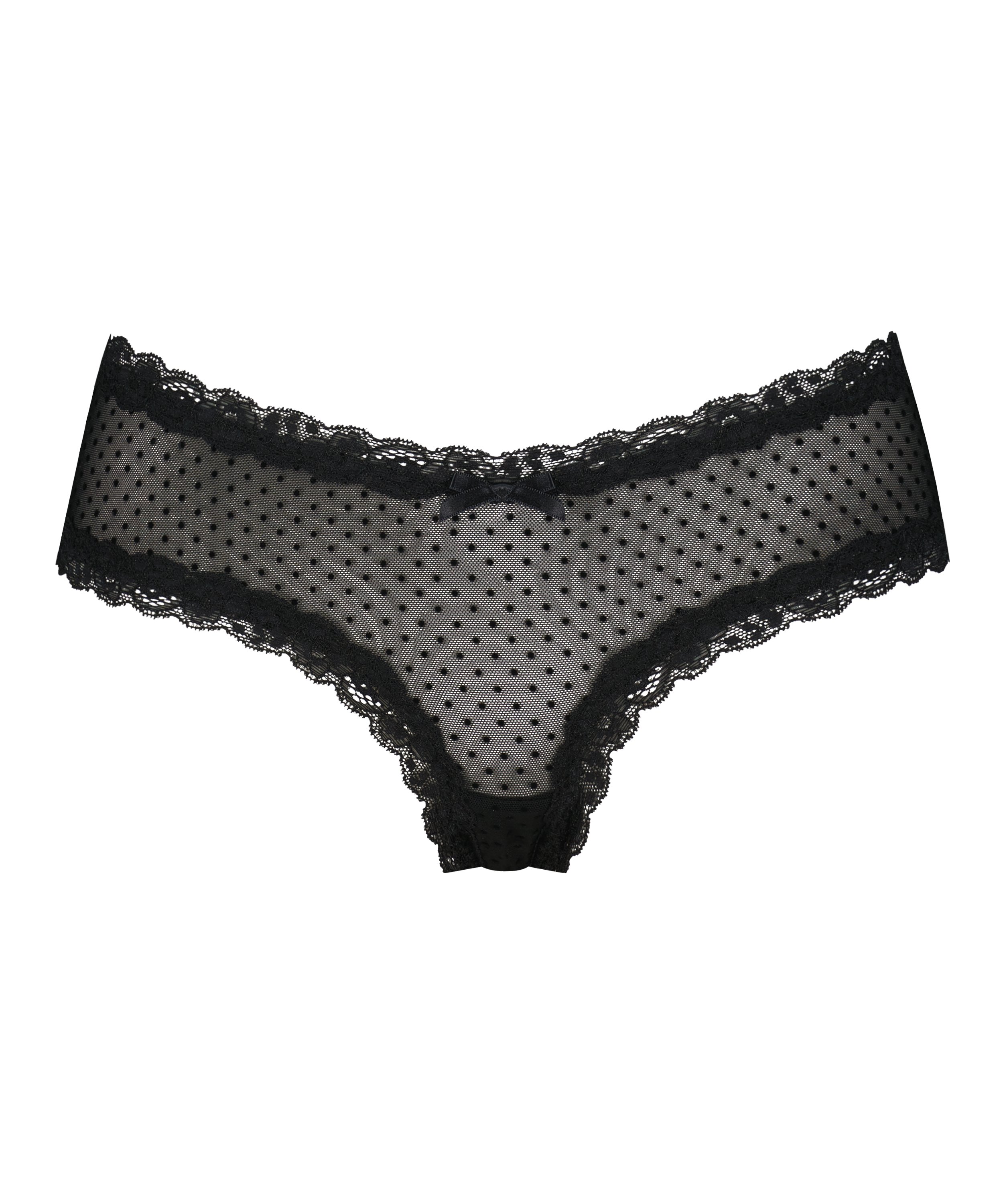 Slip brésilien V-shape mesh, Noir, main