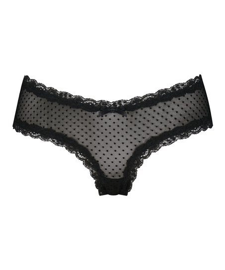 Slip brésilien V-shape mesh, Noir