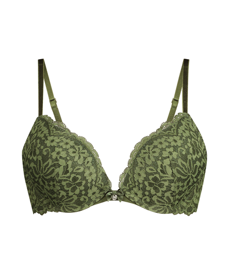 Voorgevormde push-up beugel bh Rose, Groen