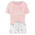 Pyjamaset Team Bride, Roze