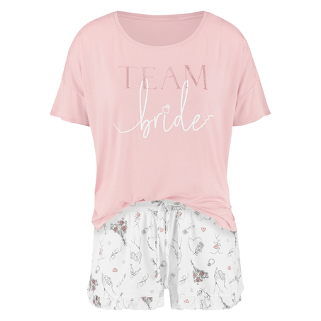 Pyjamaset Team Bride, Roze