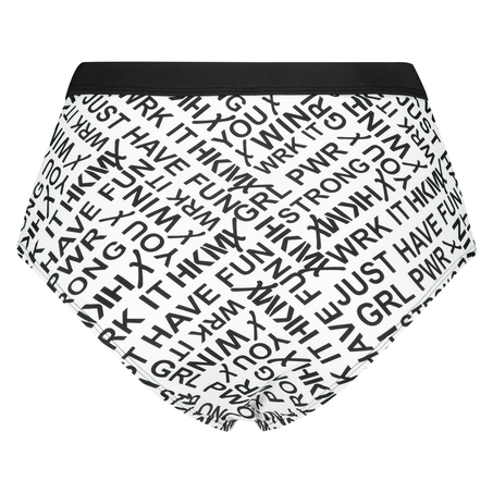 Bas de bikini taille haute coquin HKMX, Blanc