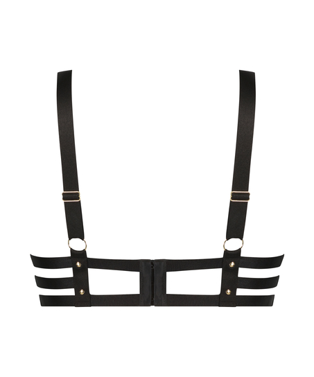 Voorgevormde push up beugel bh Shadow, Zwart