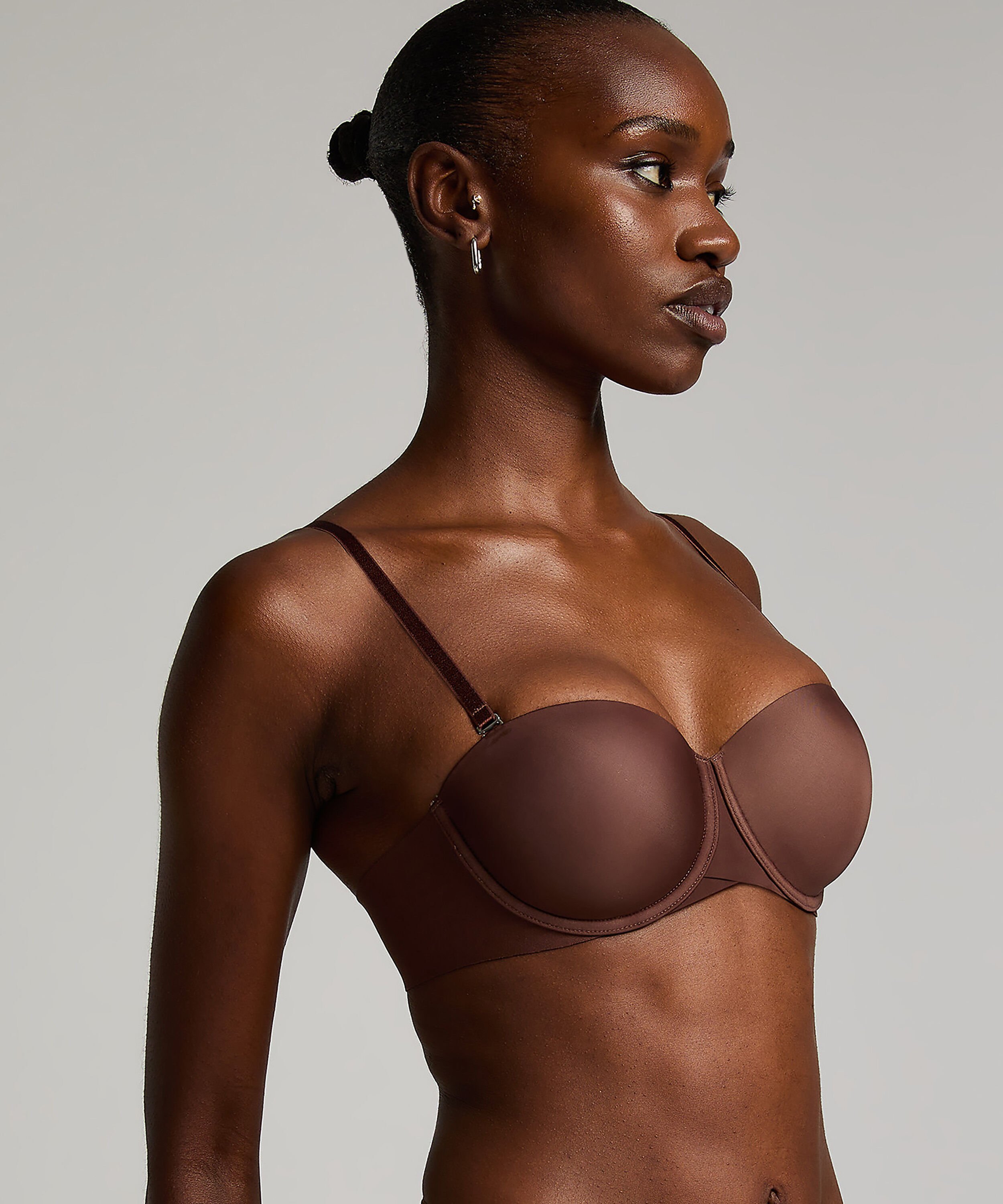 Soutien-gorge à armatures préformé sans bretelles Jane, Brun