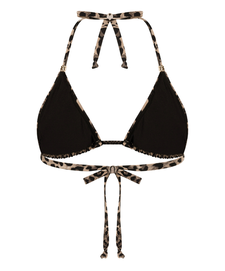 Triangel bikinitop Animalia, Bruin