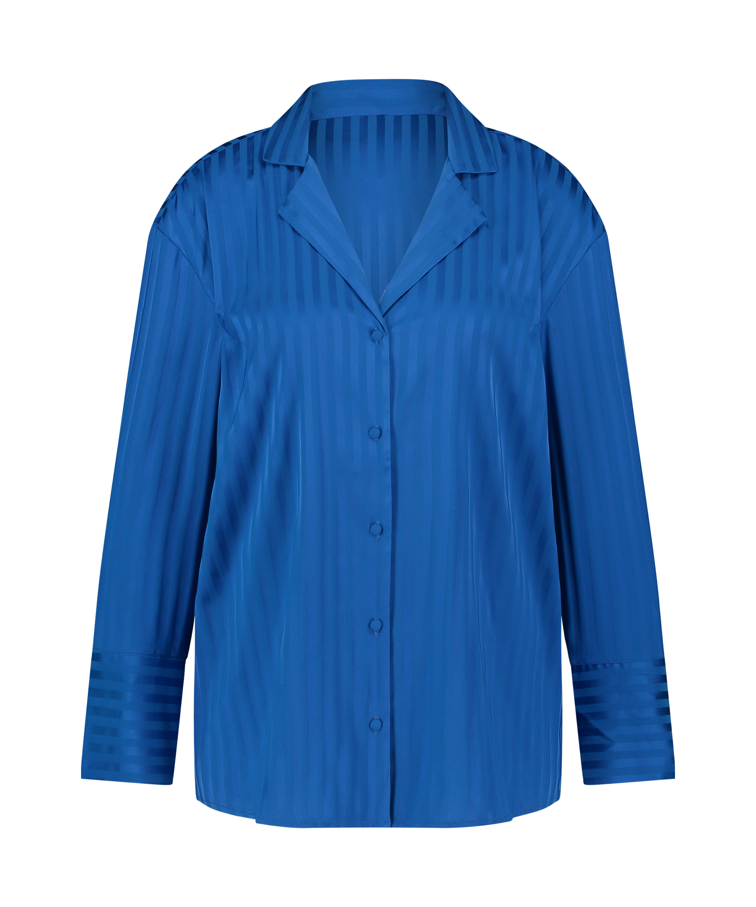 Jacket lange mouwen Satijn, Blauw, main