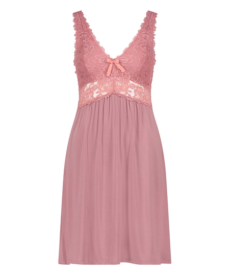 Slipdress Nora Lace, Roze