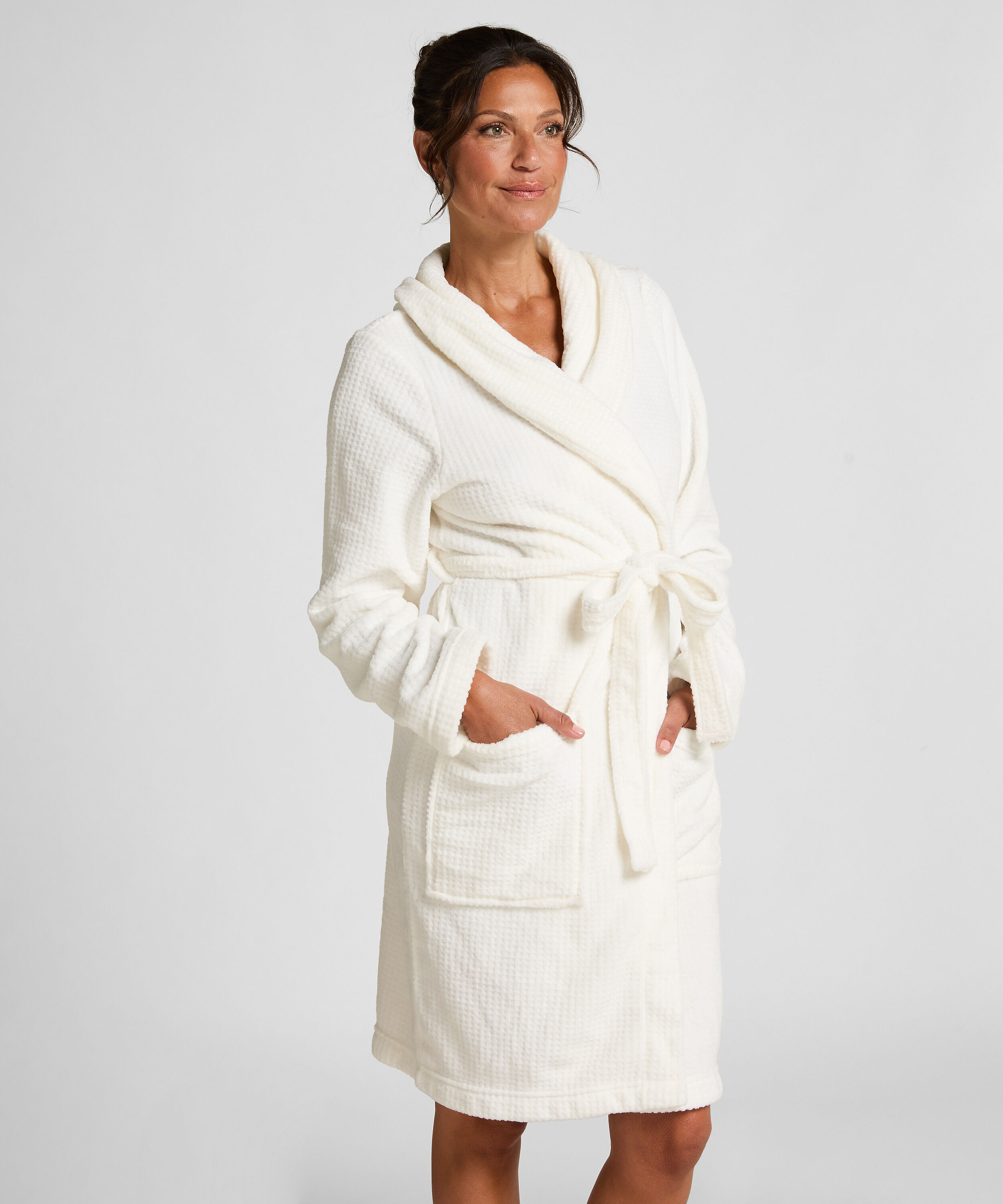 Badjas Fleece, Wit