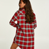 Chemise de nuit Boyfriend Check, Rouge