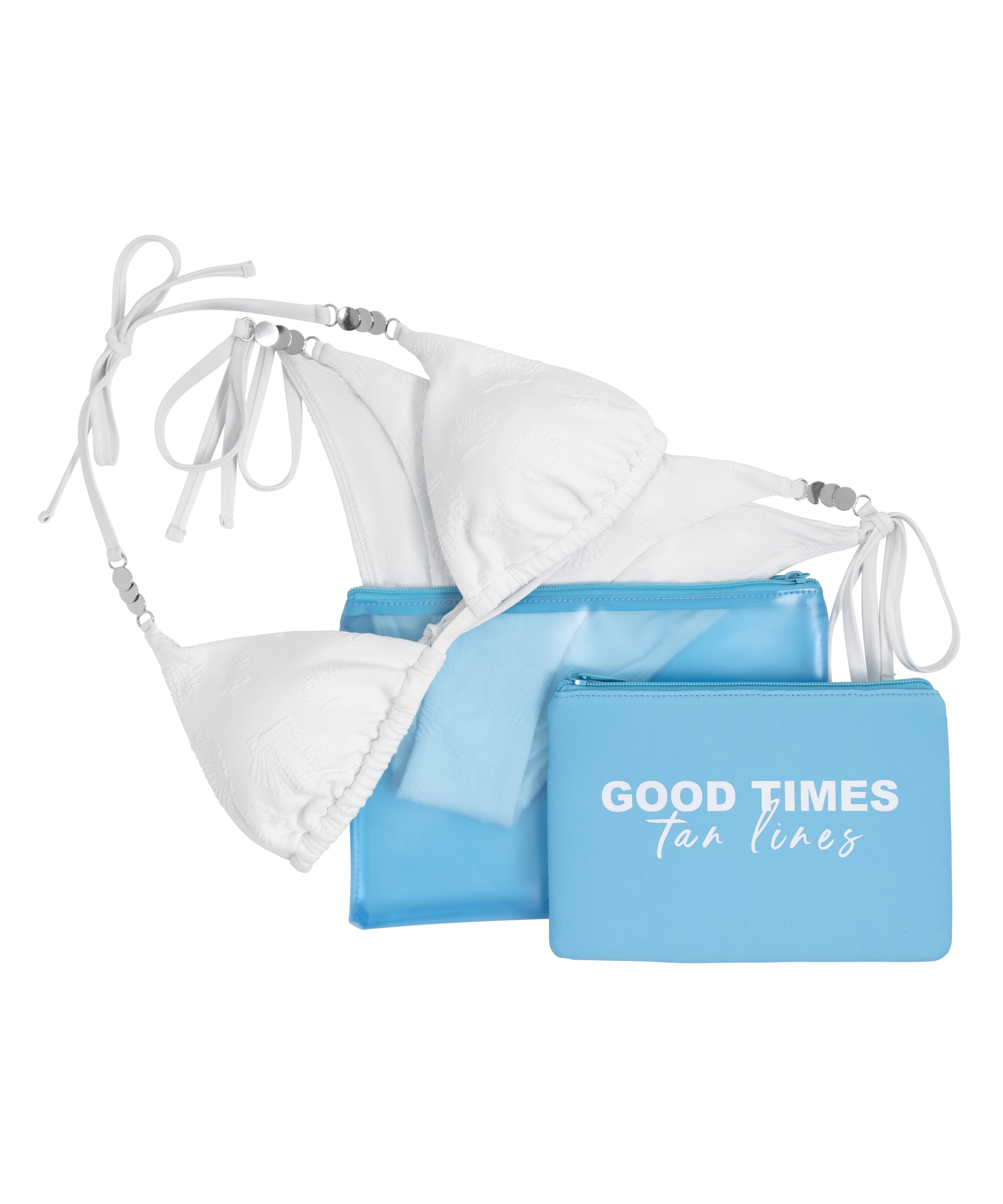 Pochette pour bikinis, Bleu, main