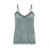 Cami top Velours Lace, Blauw