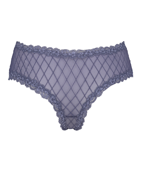 Slip brésilien V-shape mesh, Bleu