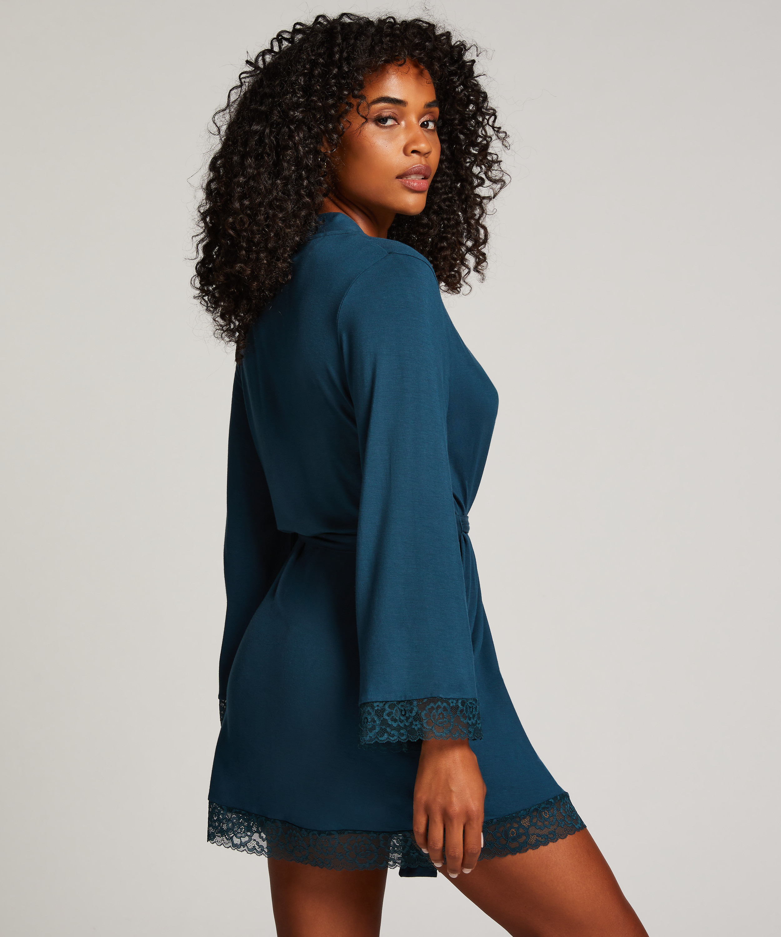 Korte badjas, Blauw, main