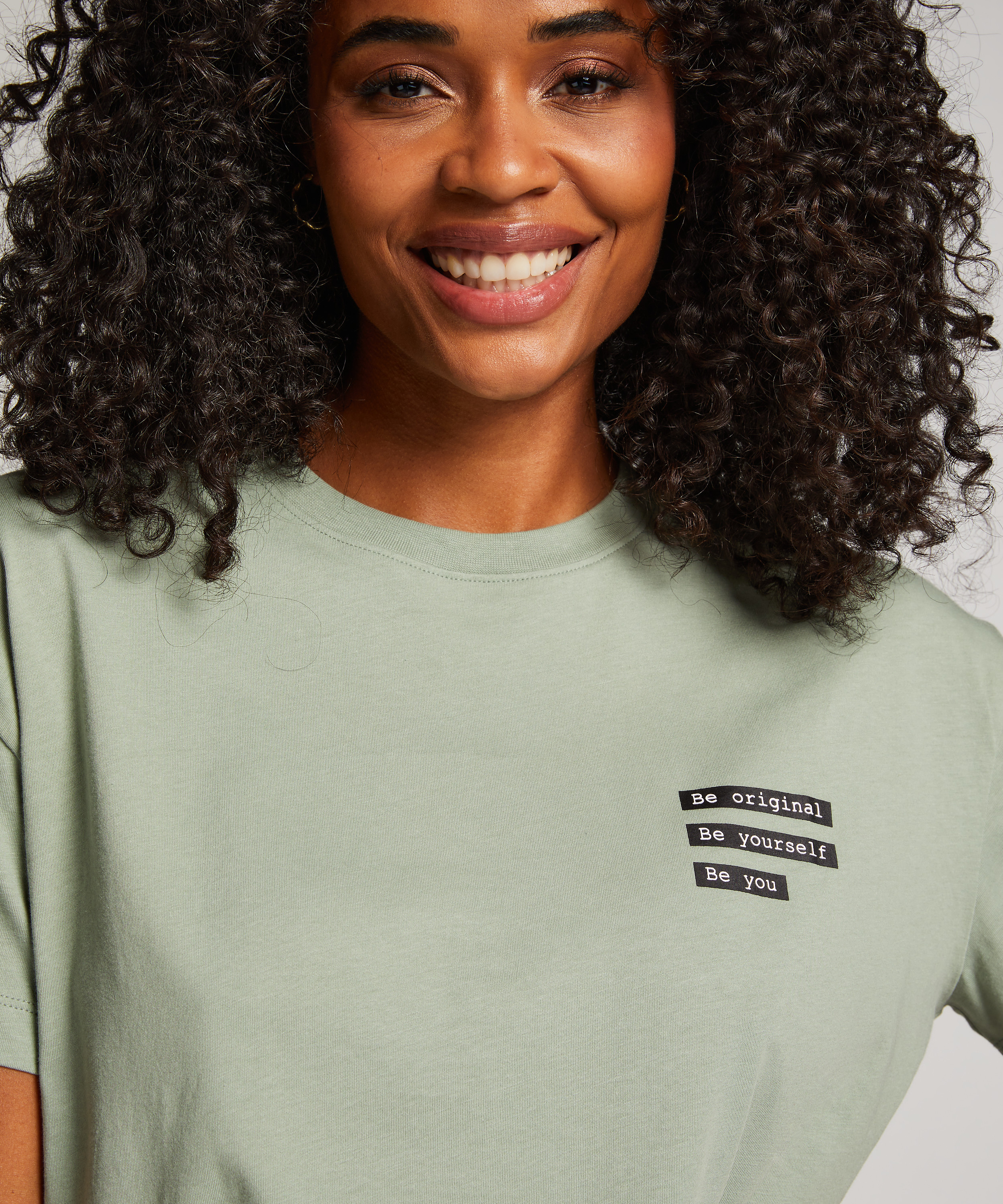 Nachthemd Ronde hals, Groen, main