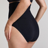 Slip Rio taille haute sans coutures mettant en valeur la silhouette, Noir