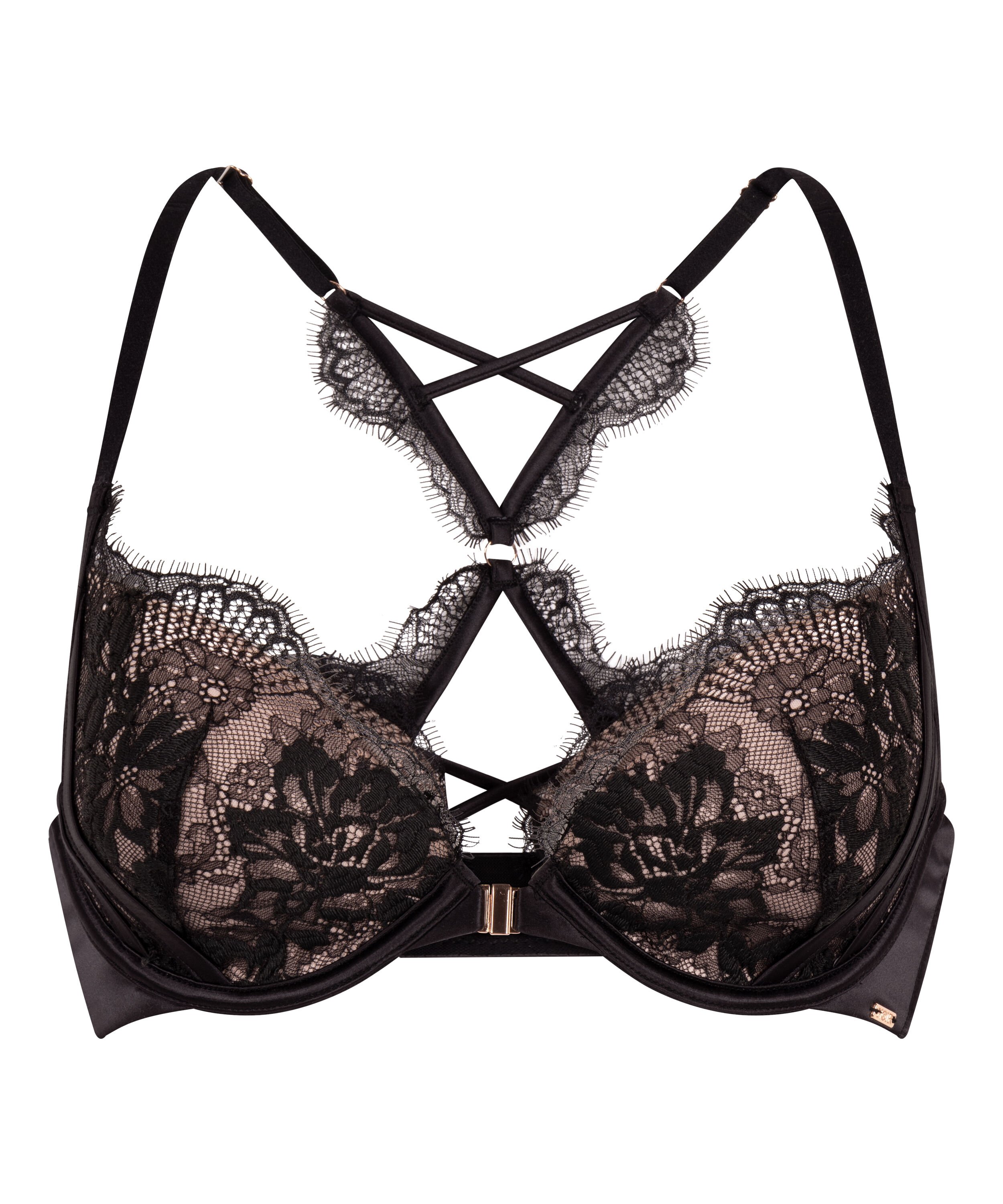 Soutien-gorge &agrave; armatures rembourr&eacute; Cynthia, Noir