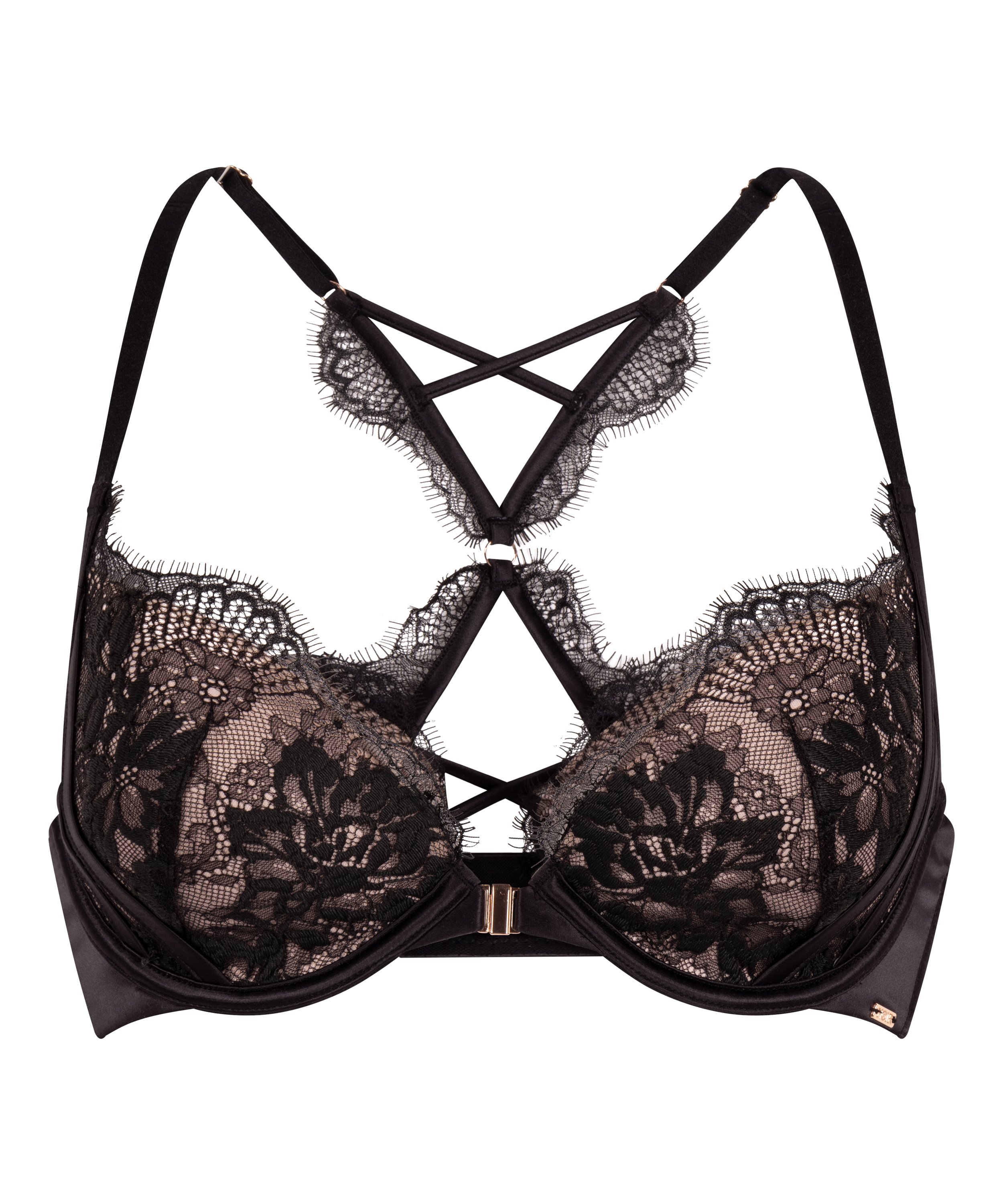 Soutien-gorge &agrave; armatures rembourr&eacute; Cynthia, Noir, main
