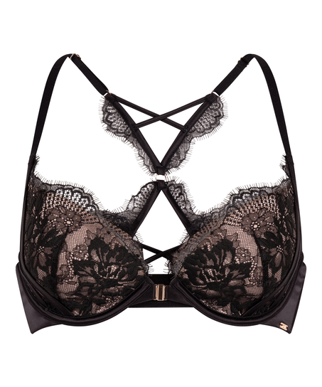 Soutien-gorge &agrave; armatures rembourr&eacute; Cynthia, Noir