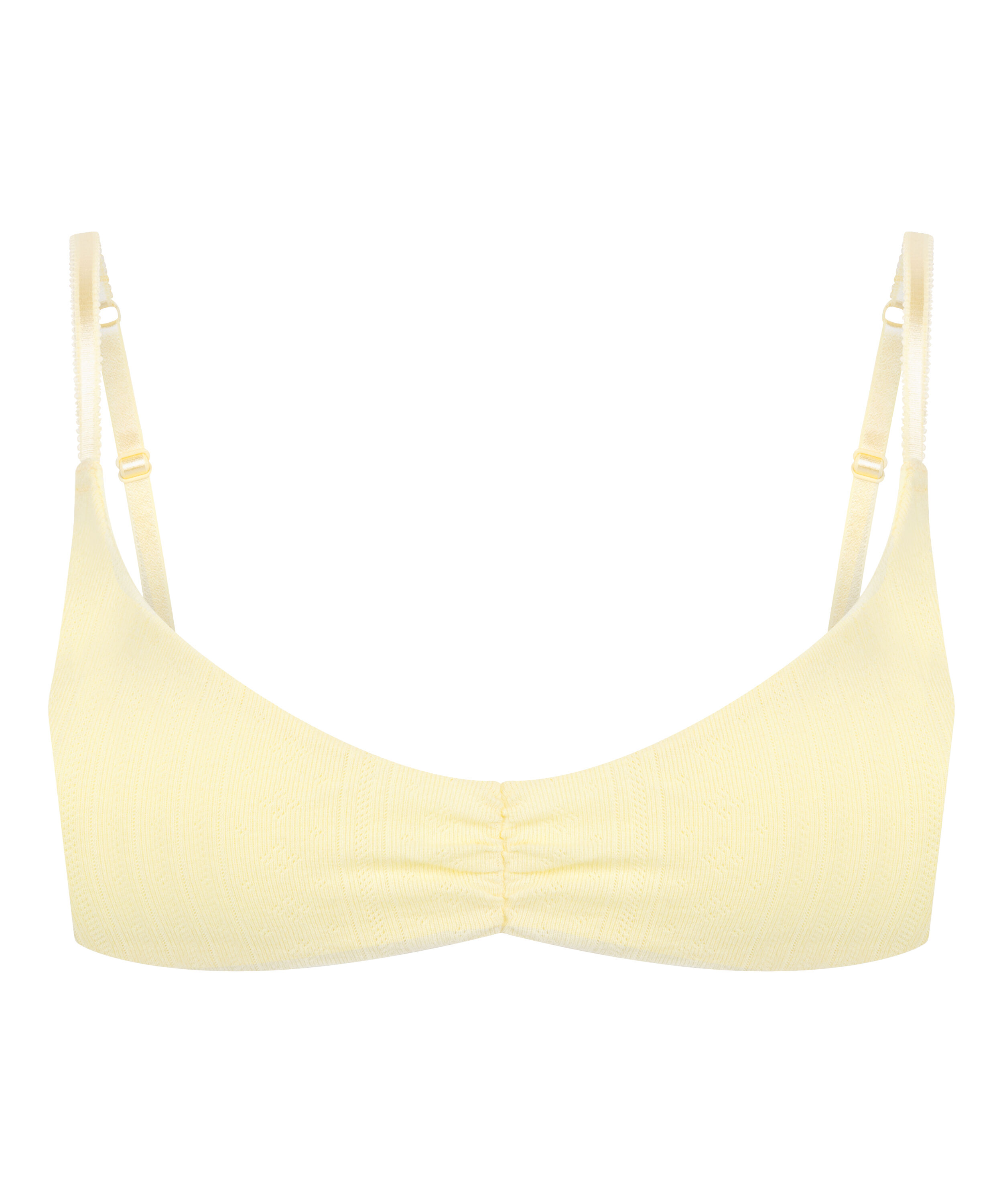 Pointelle Bralette, Geel