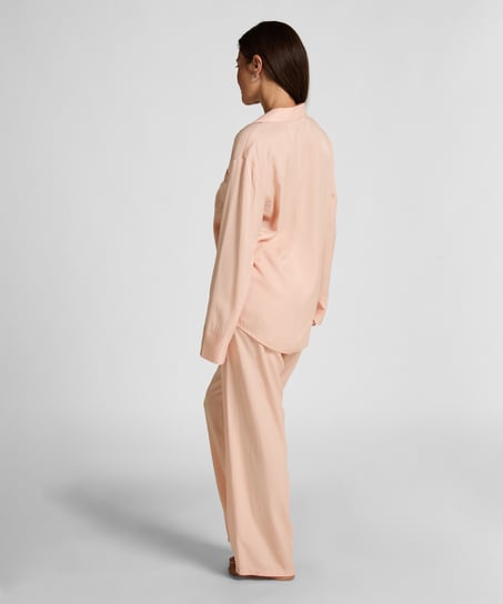 Veste &agrave; manches longues Satin Ayla, Orange