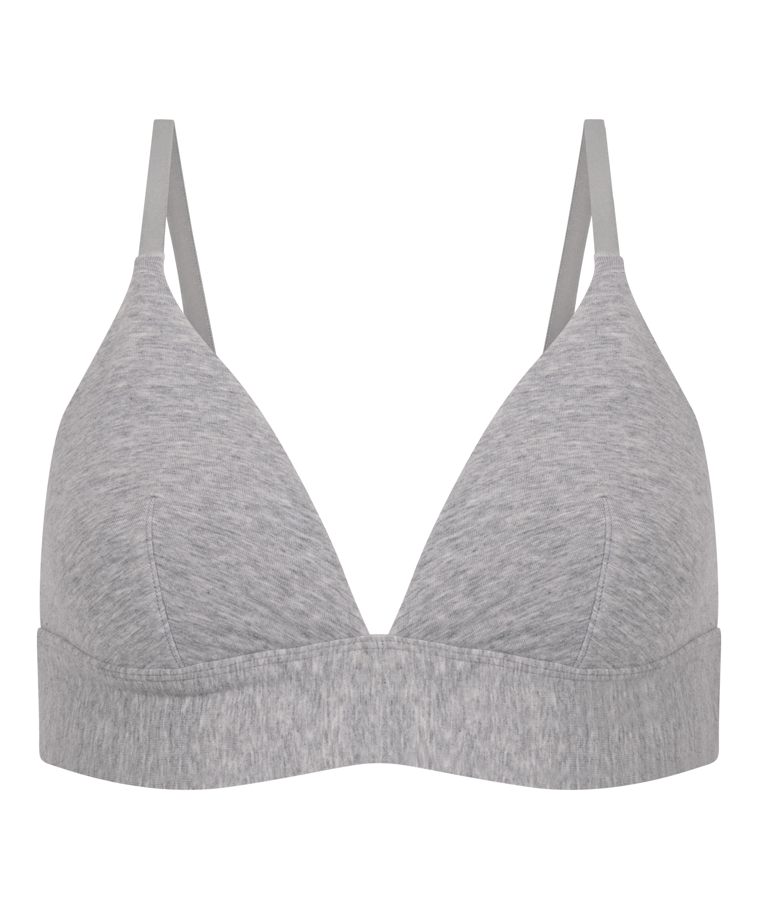 Katoenen bralette, Grijs