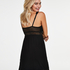 Slipdress Graphic lace, Zwart