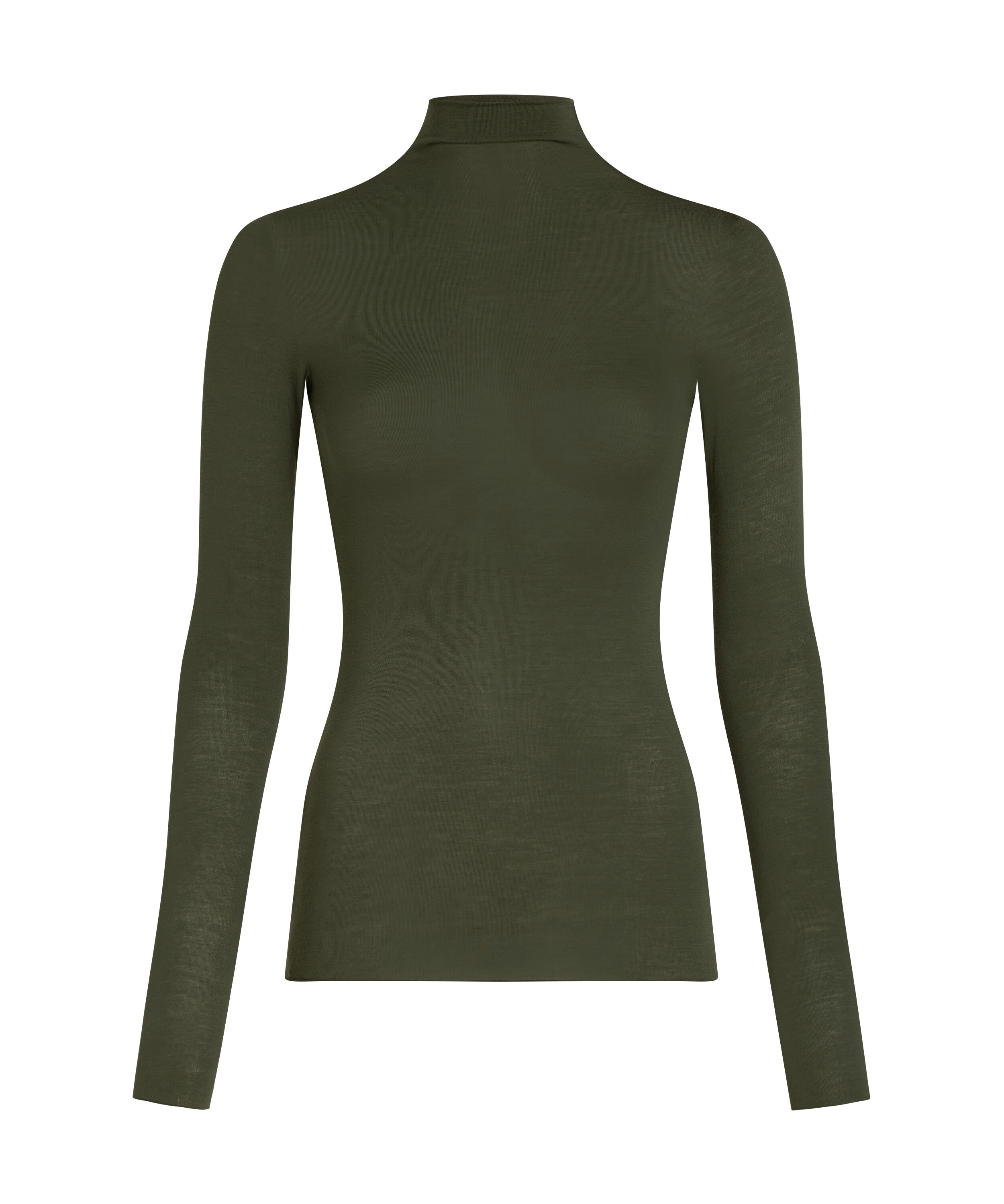 super soft Turtleneck shirt met Cashmere, Groen