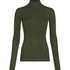 super soft Turtleneck shirt met Cashmere, Groen