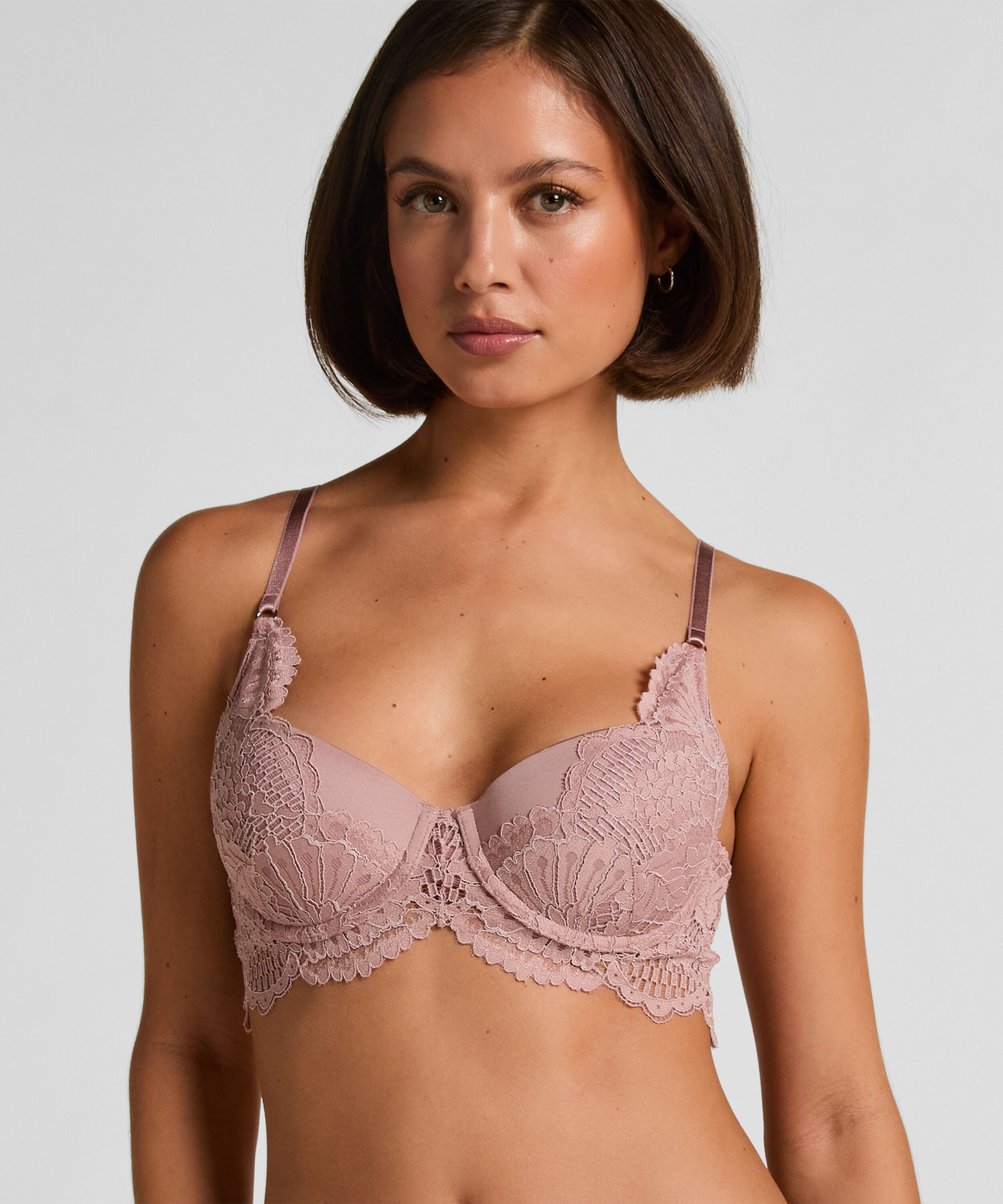 Soutien-gorge à armatures rembourré longline Essie, Pourpre