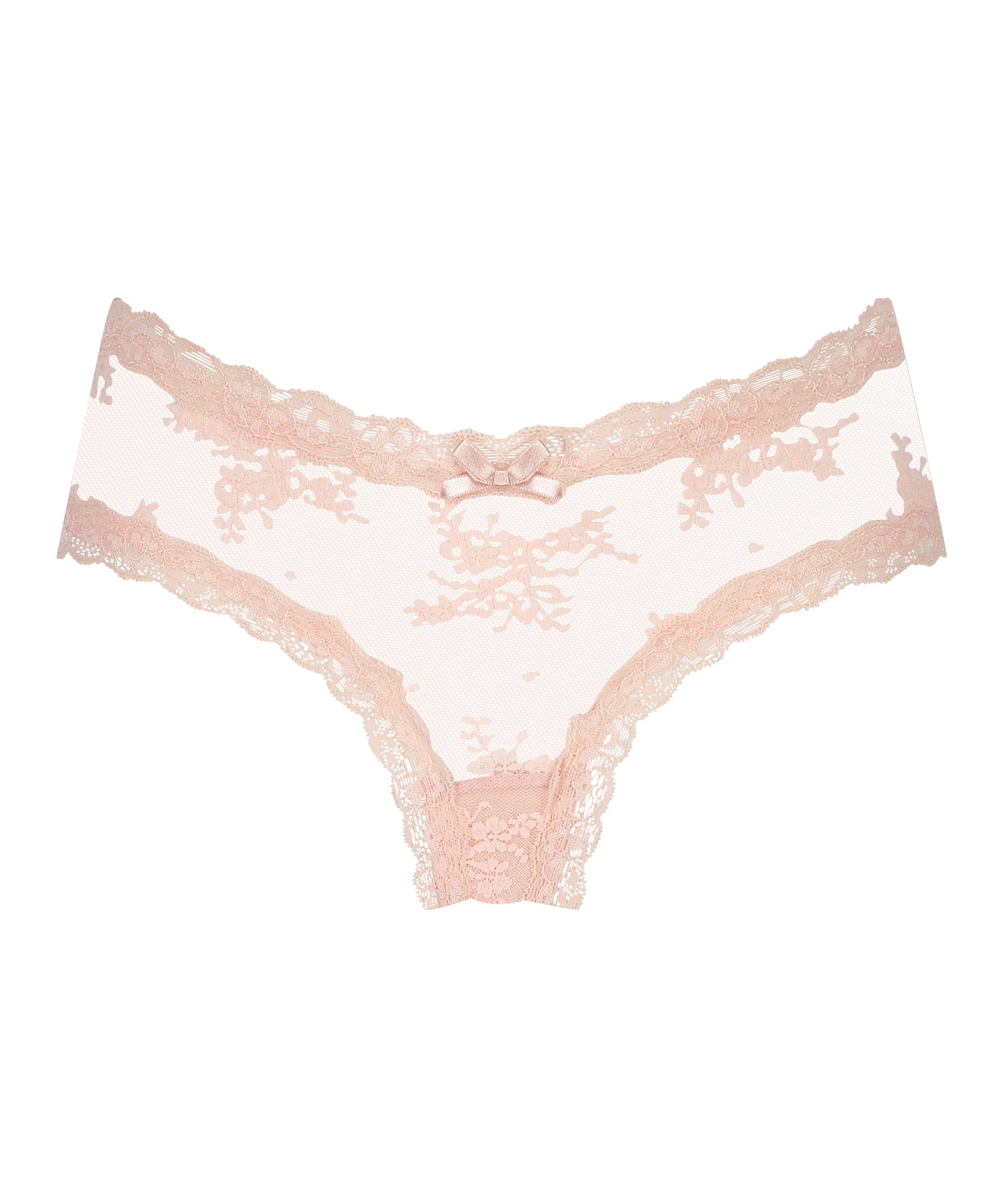 Slip br&eacute;silien V-shape mesh, Rose, main