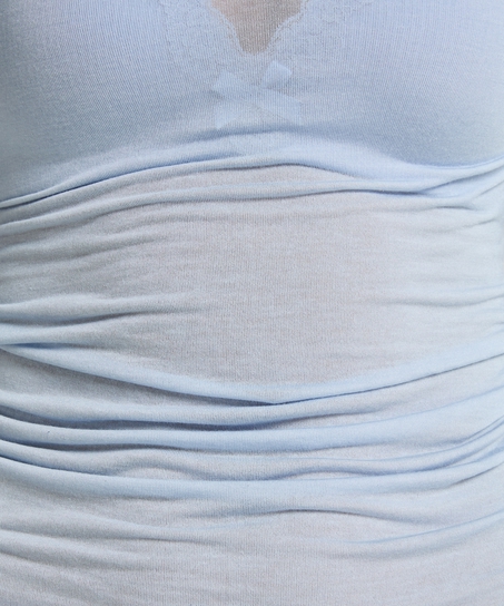 Haut avec cachemire &agrave; col bateau super soft, Bleu