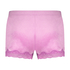 Shorts Velours Lace, Roze
