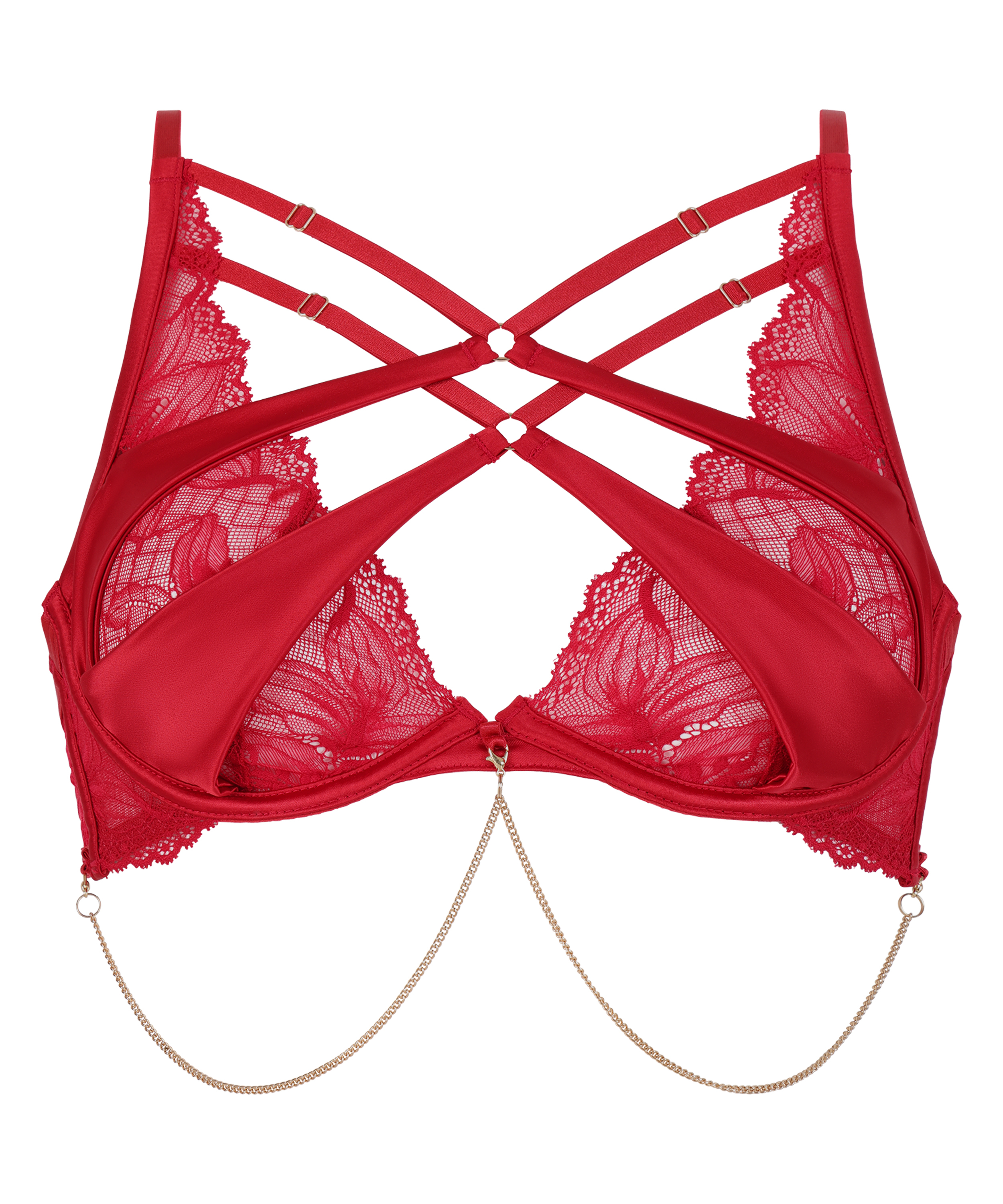Soutien-gorge à armatures non-préformé Chayna, Rouge, main