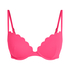 Voorgevormde push-up beugel bikinitop Scallop Cup A - E, Roze