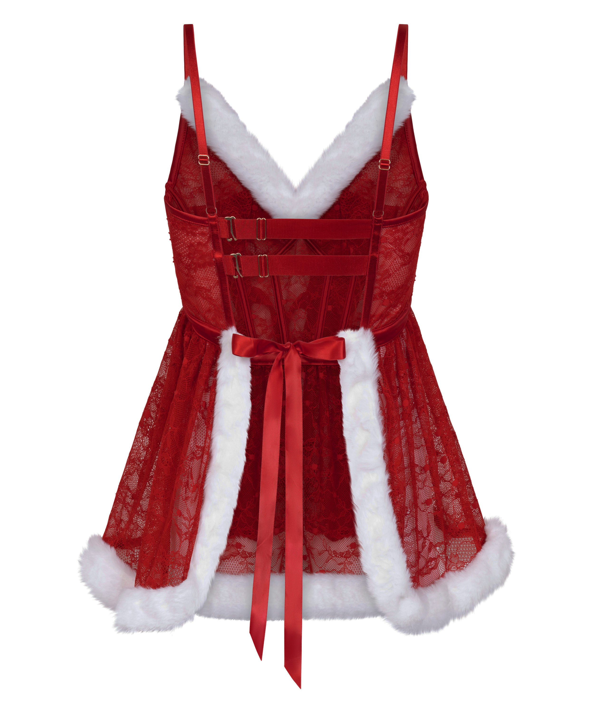 Beugel slipdress Sexy Santa, Rood, main
