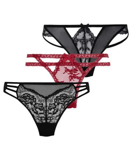 Pack de 3 strings, Noir