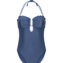Maillot de bain bandeau en Sardinia, Bleu