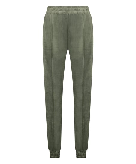 Pantalon Jogging Velours Pintuck, Vert